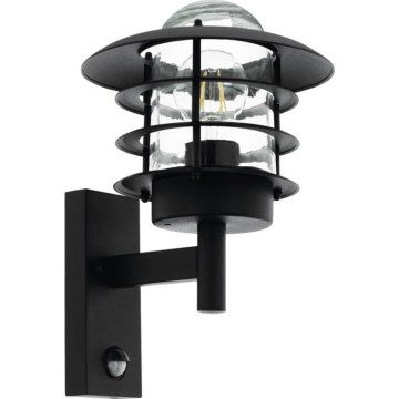 Eglo 79555 - Venkovní nástěnné svítidlo se senzorem ZAMALENA 1xE27/60W/230V IP44