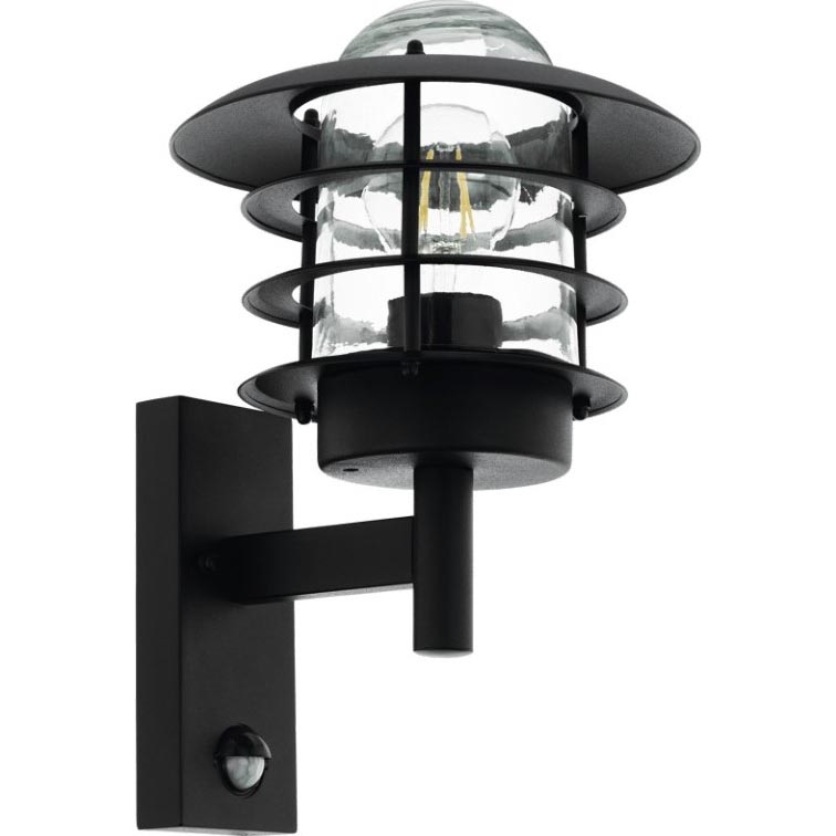 Eglo 79555 - Venkovní nástěnné svítidlo se senzorem ZAMALENA 1xE27/60W/230V IP44