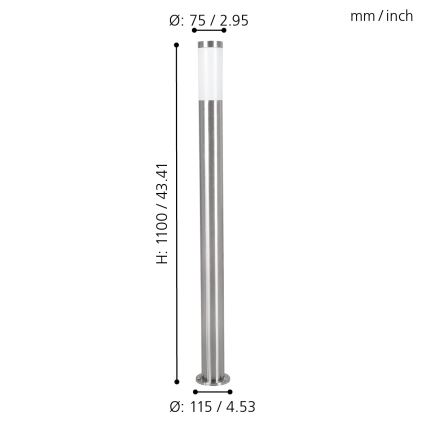 EGLO - Venkovní lampa 1xE27/15W/230V IP65