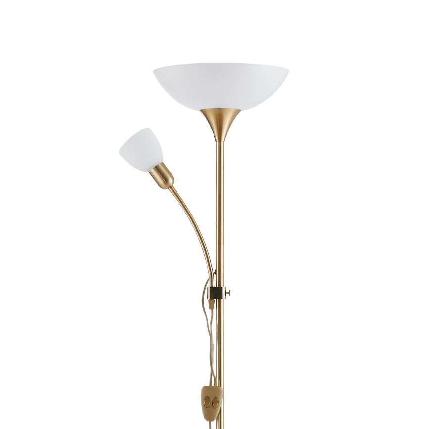 EGLO - Stojací lampa 1xE27/60W + 1xE14/25W zlatá