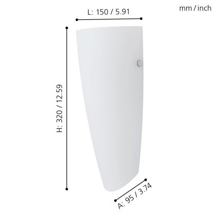 Eglo - Nástěnné svítidlo 1xE27/60W/230V