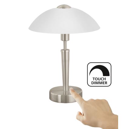 EGLO 85104 - Stolní lampa SOLO 1 1xE14/60W/230V matný nikl/satén