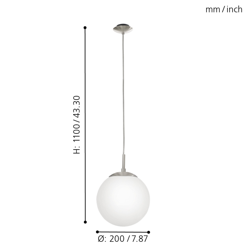 EGLO - Lustr na lanku 1xE27/60W/230V pr. 20 cm