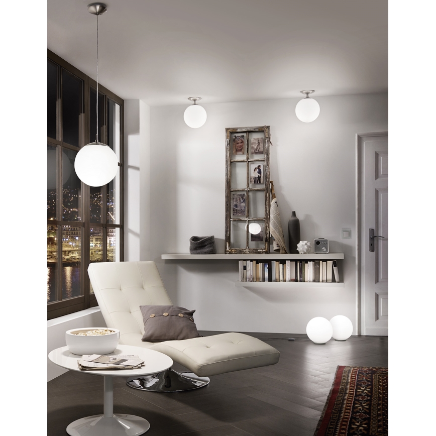 EGLO - Lustr na lanku 1xE27/60W/230V pr. 25 cm bílá