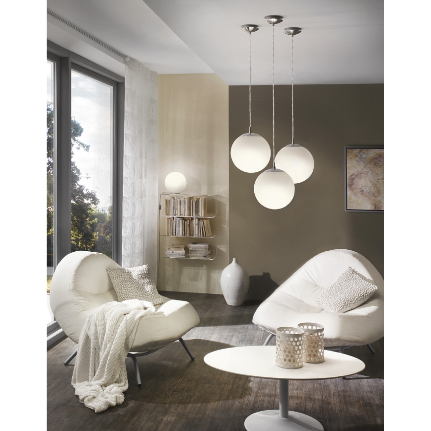 EGLO - Lustr na lanku 1xE27/60W/230V pr. 30 cm bílá