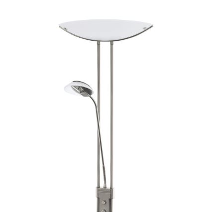 EGLO - Stmívatelná stojací lampa BAYA 1xR7s/230W+1xG9/33W matný chrom