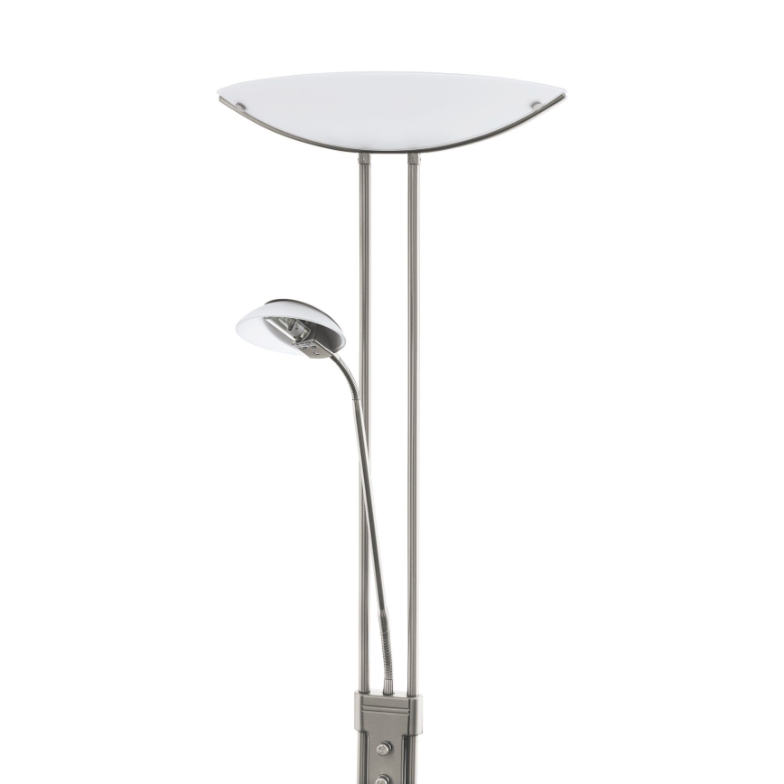 EGLO - Stmívatelná stojací lampa BAYA 1xR7s/230W+1xG9/33W matný chrom