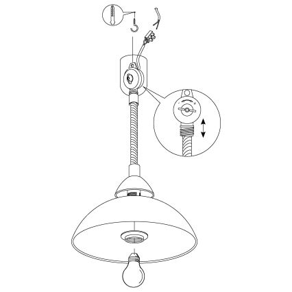 EGLO 87008 - Lustr stahovací LORD 2 1xE27/60W