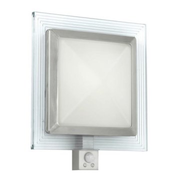 EGLO 88163 - Venkovní nástěnné svítidlo s čidlem PALI 1xE27/15W + 1xLED/1,28W IP44