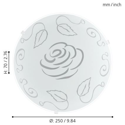 Eglo 89238 - Stropní svítidlo MARS 1 1xE27/60W/230V