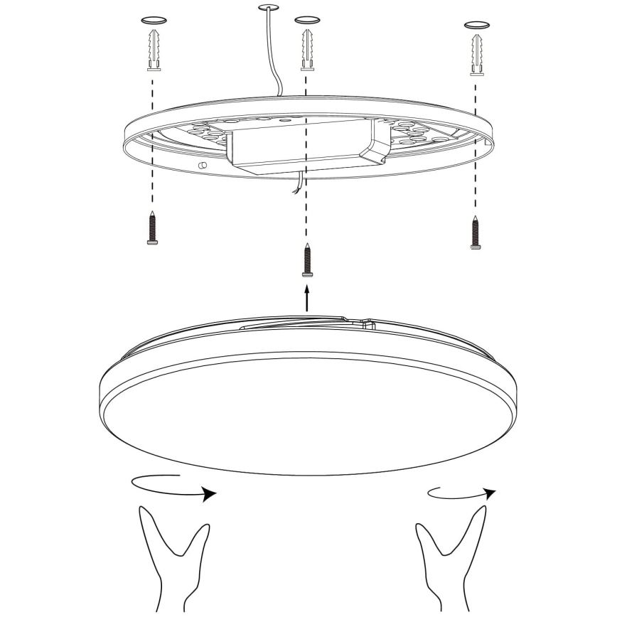 Eglo - LED Stmívatelné stropní svítidlo LED/19,2W/230V 2700-6500K ZigBee