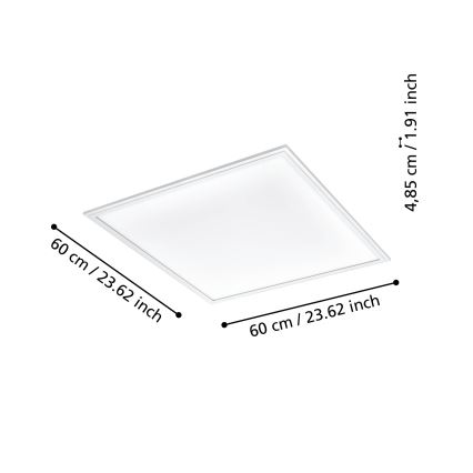 Eglo - LED Stmívatelné stropní svítidlo LED/33W/230V 2700-6500K bílá ZigBee