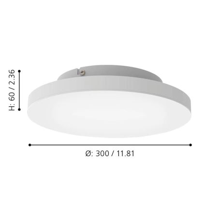 Eglo - LED RGBW Stmívatelné stropní svítidlo LED/15,7W/230V ZigBee