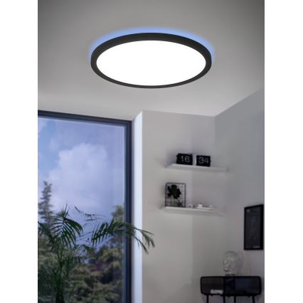 Eglo - LED RGBW Stmívatelné stropní svítidlo LED/14,6W/230V černá ZigBee