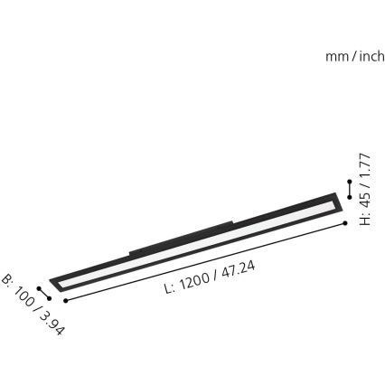 Eglo - LED Stmívatelné stropní svítidlo LED/33,5W/230V ZigBee