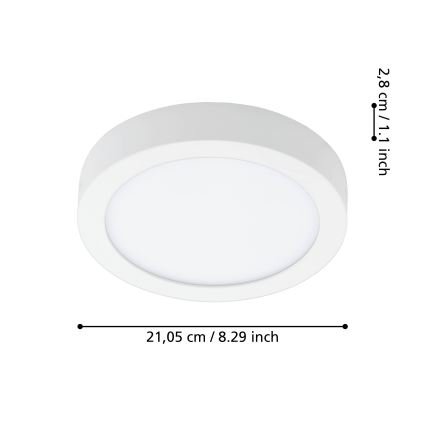 Eglo - LED Stmívatelné koupelnové stropní svítidlo LED/16,5W/230V 2700-6500K IP44 ZigBee