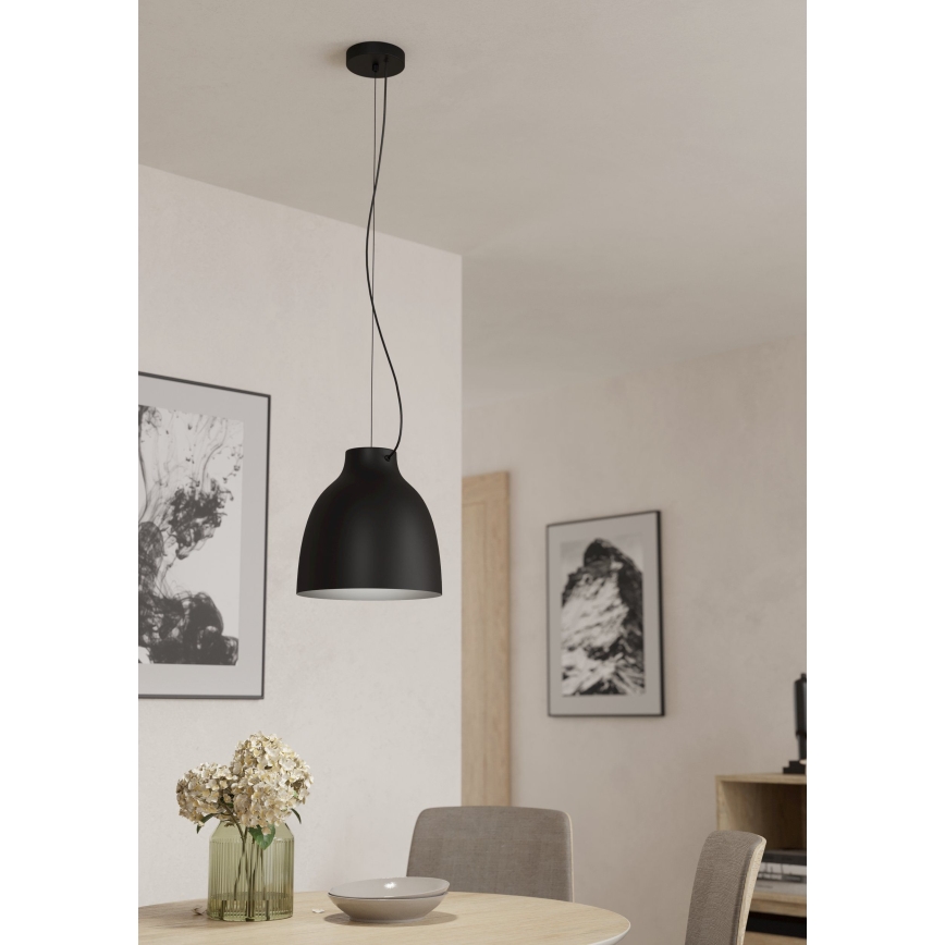 Eglo - Lustr na lanku 1xE27/40W/230V černá
