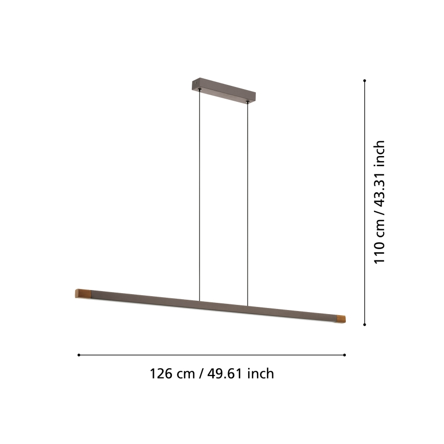 Eglo - LED Stmívatelný lustr na lanku LED/22W/230V 3000K