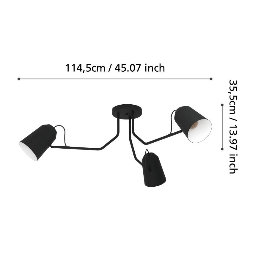 Eglo - Přisazený lustr 3xE27/25W/230V