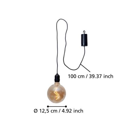Eglo - LED Venkovní závěsné svítidlo LED/0,06W/6V 4xAA IP44 béžová