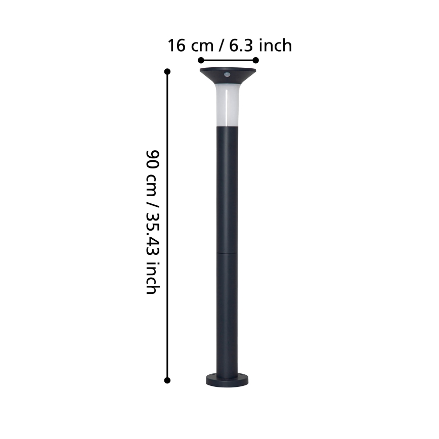Eglo - LED Venkovní solární lampa se senzorem 6xLED/0,03W/3,7V 1500 mAh IP44
