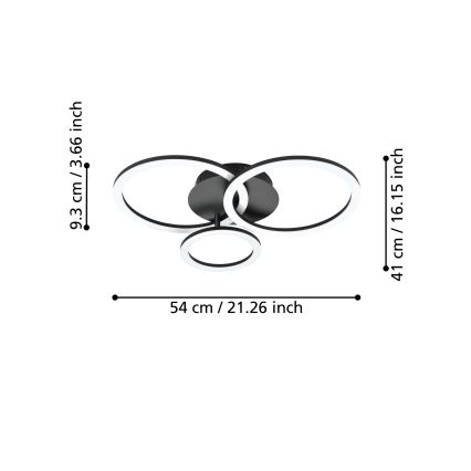 Eglo - LED Stmívatelné stropní svítidlo LED/33W/230V