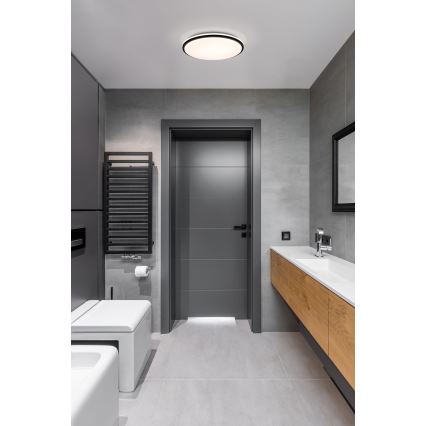 Eglo - LED Koupelnové stropní svítidlo LED/15,6W/230V IP44 černá