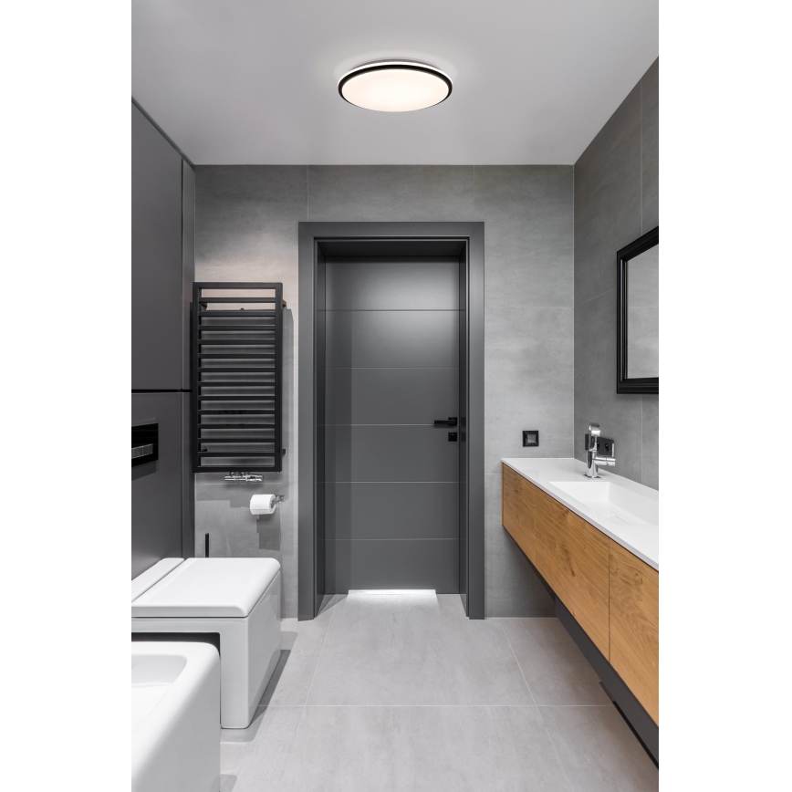 Eglo - LED Koupelnové stropní svítidlo LED/15,6W/230V IP44 černá