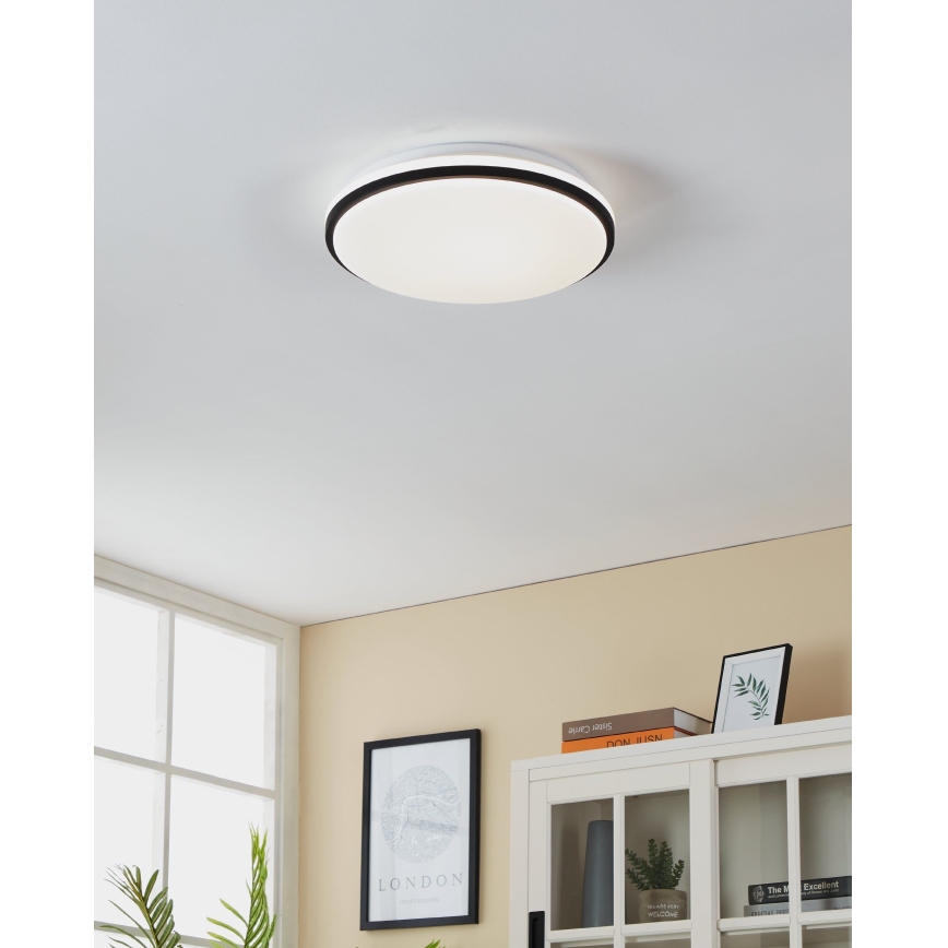 Eglo - LED Koupelnové stropní svítidlo LED/15,6W/230V IP44 černá