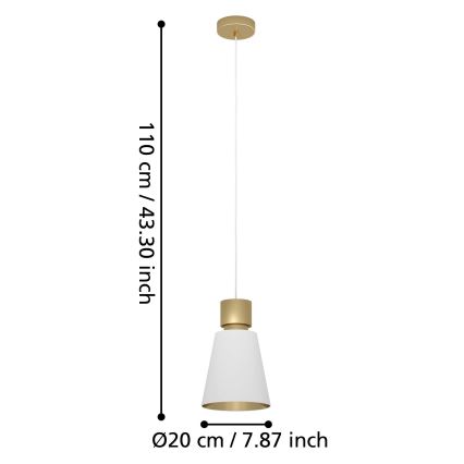 Eglo - Lustr na lanku 1xE27/40W/230V