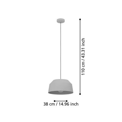 Eglo - Lustr na lanku 1xE27/40W/230V pr. 38 cm