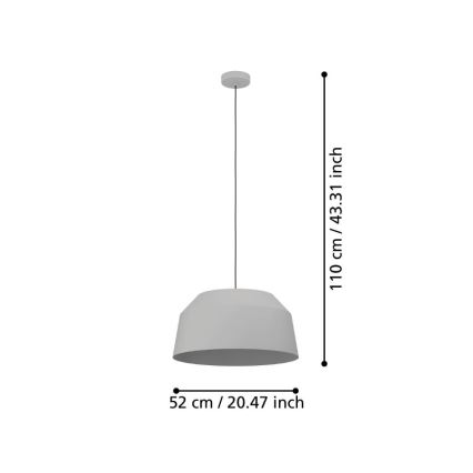 Eglo - Lustr na lanku 1xE27/40W/230V pr. 52 cm