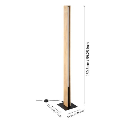 Eglo - LED RGBW Stmívatelná stojací lampa LED/35W/230V 2700-6500K