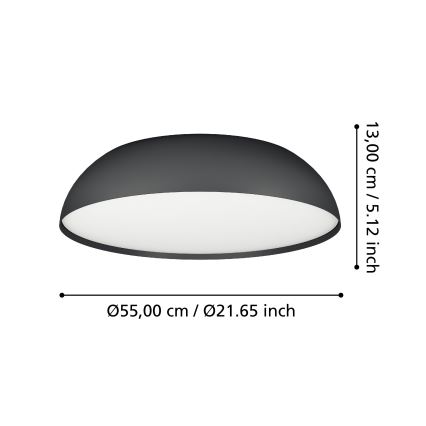 Eglo - LED RGBW Stmívatelné stropní svítidlo 3xLED/11W/230V 2700-6500K pr. 55 cm