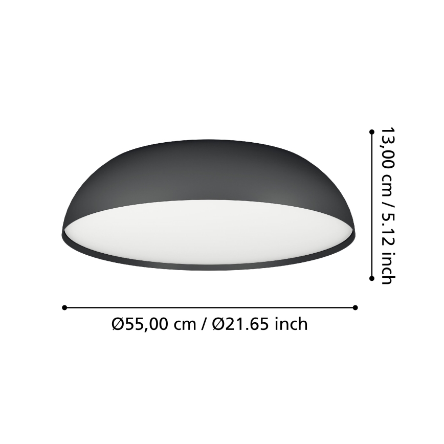 Eglo - LED RGBW Stmívatelné stropní svítidlo 3xLED/11W/230V 2700-6500K pr. 55 cm