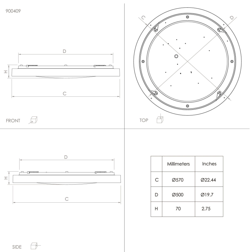 Eglo - LED RGBW Stmívatelné stropní svítidlo LED/34,5W/230V 2700-6500K