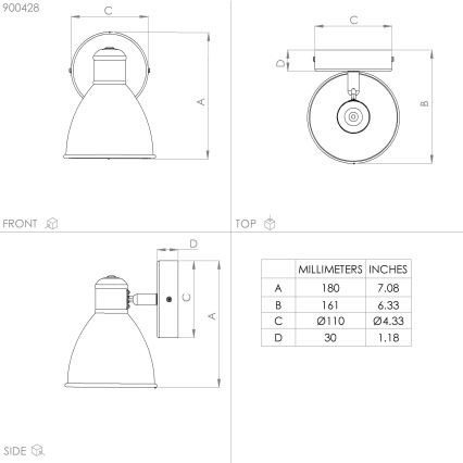 Eglo - LED Koupelnové nástěnné svítidlo 1xGU10/3W/230V IP44