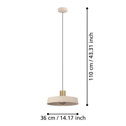 Eglo - Lustr na lanku 1xE27/40W/230V