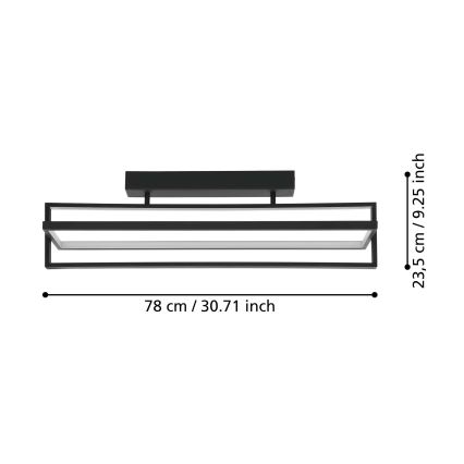 Eglo - LED Stmívatelné stropní svítidlo LED/34W/230V + dálkové ovládání