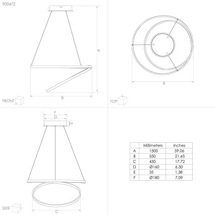 Eglo - LED Lustr na lanku LED/36W/230V