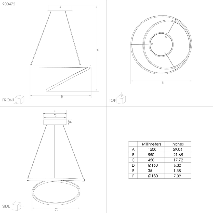 Eglo - LED Lustr na lanku LED/36W/230V