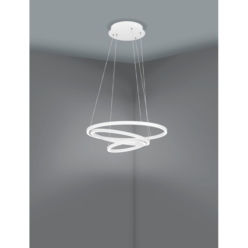 Eglo - LED Stmívatelný lustr na lanku LED/43,2W/230V bílá