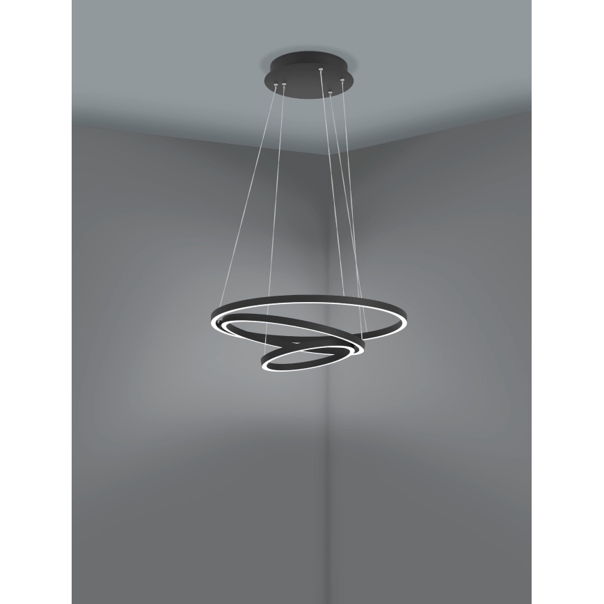 Eglo - LED Stmívatelný lustr na lanku LED/43,2W/230V černá