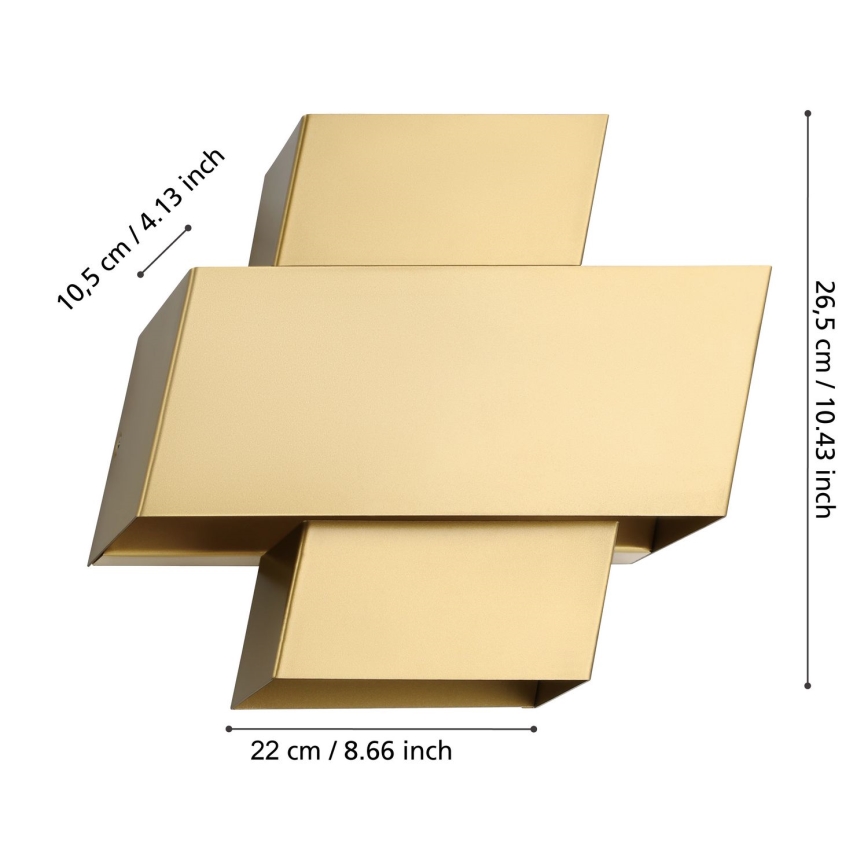 Eglo - Nástěnné svítidlo 1xE27/40W/230V zlatá