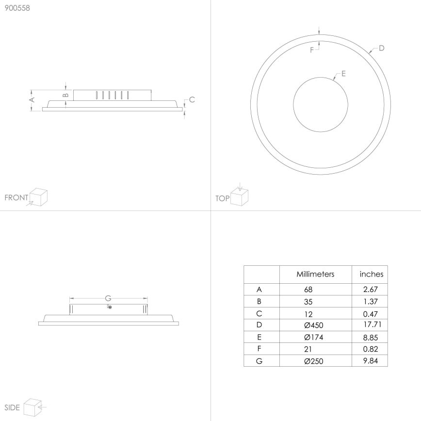 Eglo - LED Stropní svítidlo LED/27W/230V