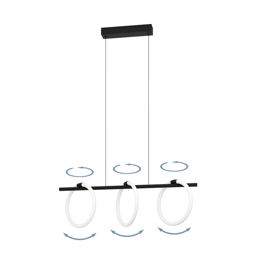 Eglo - LED Lustr na lanku 3xLED/9W/230V