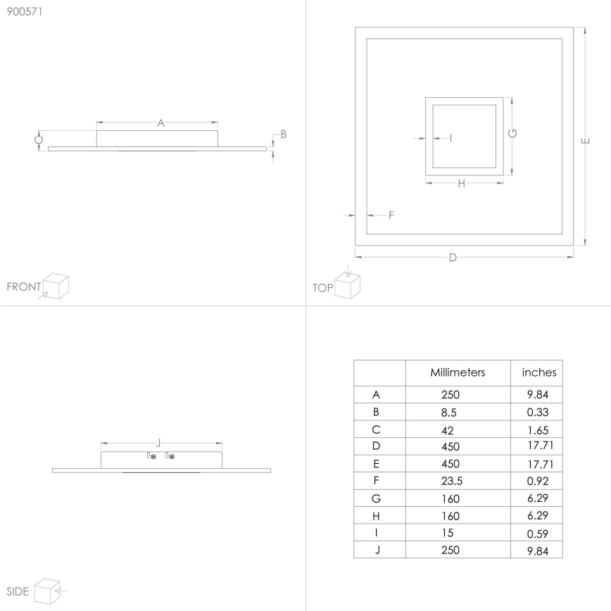 Eglo - LED RGBW Stmívatelné stropní svítidlo LED/21,5W/230V 3000-6000K + dálkové ovládání