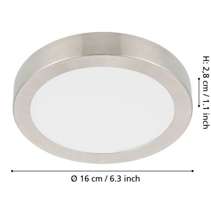 Eglo - LED Stmívatelné stropní svítidlo LED/11W/230V matný chrom