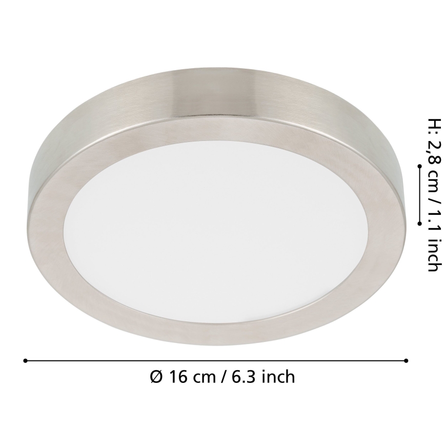 Eglo - LED Stmívatelné stropní svítidlo LED/11W/230V matný chrom