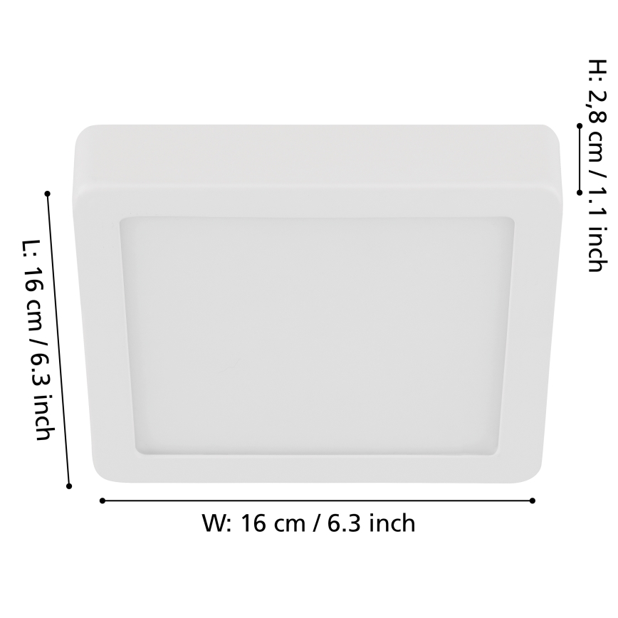 Eglo - LED Stmívatelné stropní svítidlo LED/11W/230V bílá